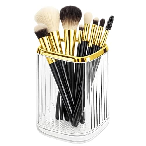 Image of dienjason Makeup Brush Holder, Hair Brush Holder, Brush Holder, Vanity Organisation and Desk Storage Solution, Brush Holder for Home and Office Use, White Colour