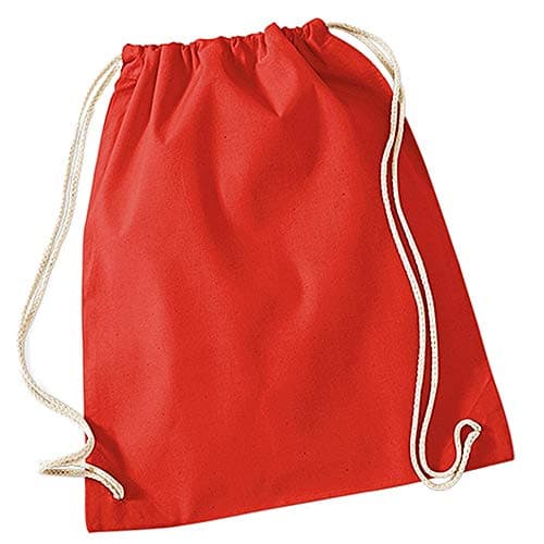 Image of Westford Mill Cotton Gymsac - Bright Red