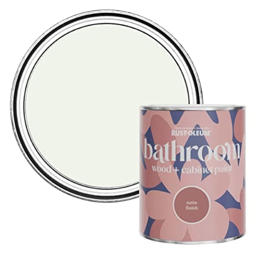 Image of Rust-Oleum Off White Moisture Resistant Bathroom Wood and Cabinet Paint in Satin Finish - Steamed Milk 750ml