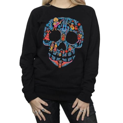 Image of Disney Women's Coco Skull Pattern Sweatshirt XX-Large Black