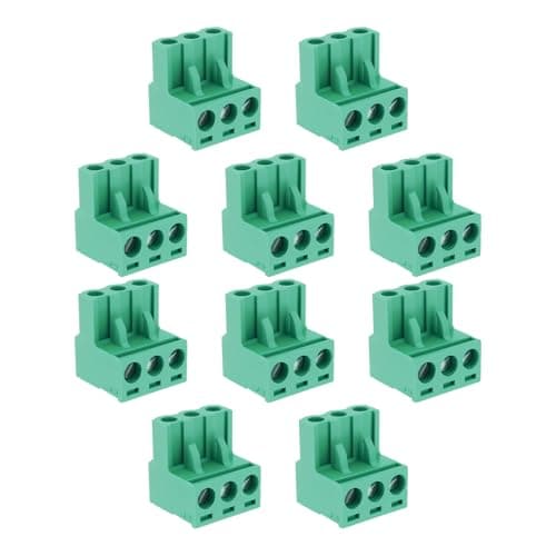 Image of VGOL 10pcs 3-Pin Power Plugs 3pin 5.08mm PCB Terminal Block Connectors Compatible with AudioControl Compatible with 3XS 2XS 6XS