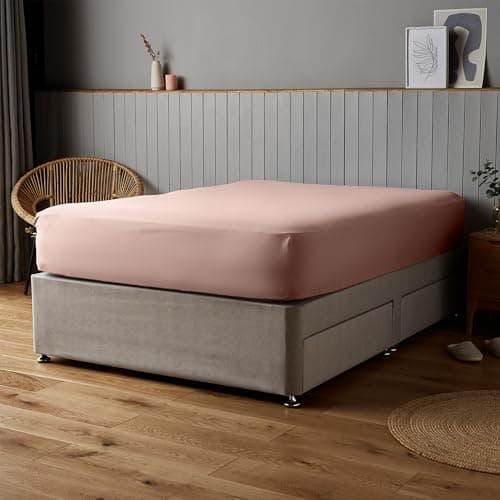 Image of Silentnight Supersoft Blush Fitted Sheet, Double