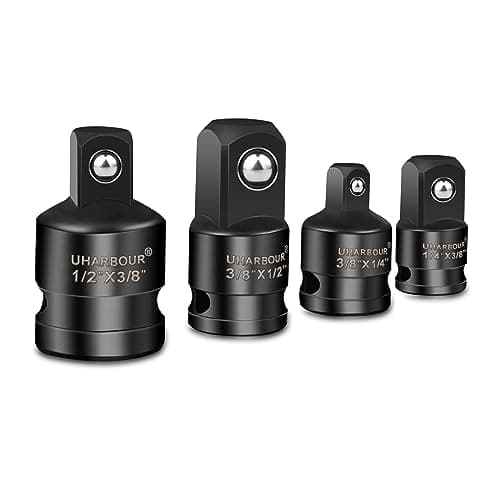 Image of Uharbour SS001 Adapter 1/4to3/8-3/8to1/4-3/8to1/2-1/2to3/8 Inch Impact Wrench Socket