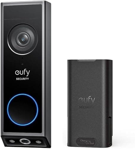 Image of eufy Security Video Doorbell E340 Dual Cameras with Delivery Guard 2K FulHD Wireless Video Doorbell Camera, Wired or Battery Powered, Colour Night Vision,6500 mAh PRechargeable Battery, No Monthly Fee