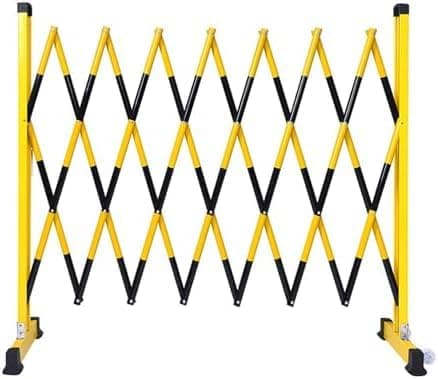 Image of Expandable Barricade Fence with Wheels 1.2m x 6m Safety Barrier for Construction Traffic Control Maintenance & Events - Portable Durable Retractable Road Fence
