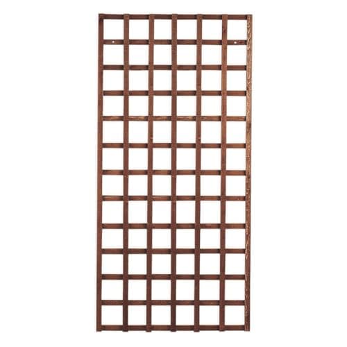 Image of Indigo® 1.8m x 0.9m Heavy Duty Trellis Panel – Tan Garden Trellis for Climbing Plants, Fencing Support & Decorative Screening