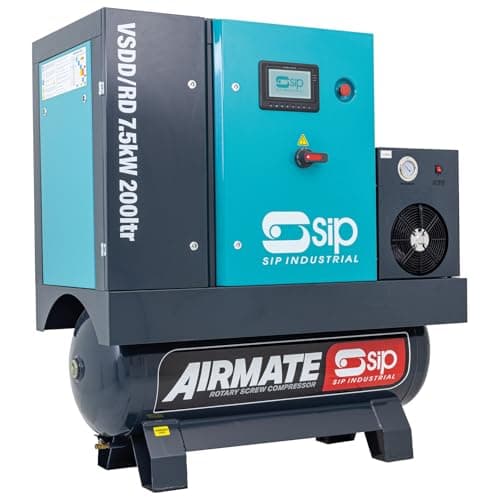 Image of SIP VSDD/RD Rotary Screw Air Compressor, Direct Drive with Dryer, 400V 200L 10hp / 7.5kW 145psi / 10 Bar 32CFM 62dB