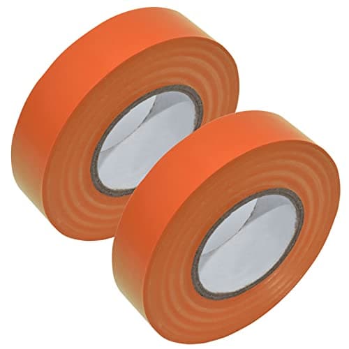 Image of 2 x Orange Electrical PVC Insulation/Insulating Tape 19mm x 20m - Flame Retardant