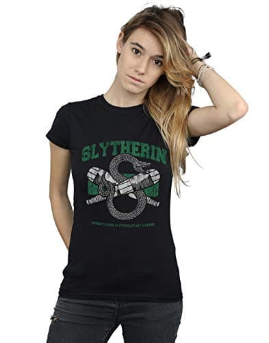 Image of Harry Potter Women's Slytherin Quidditch Emblem T-Shirt Small Black
