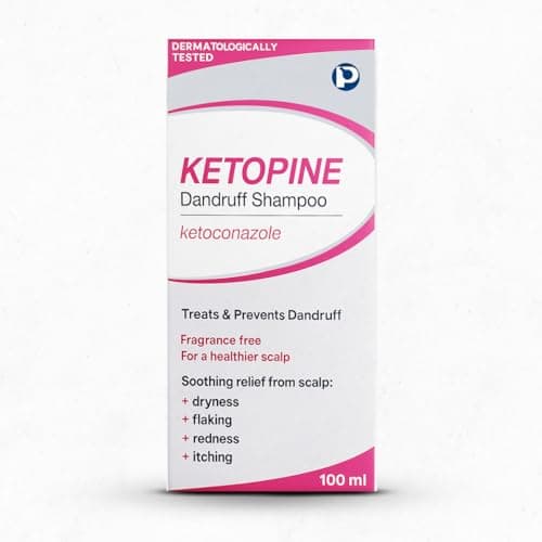 Image of Ketopine Ketoconazole 2% Medicated Shampoo – Clinically Proven Anti-Dandruff Treatment for Itchy, Flaky, Dry Scalp, Seborrheic Dermatitis & Scalp Psoriasis – Fast Relief Anti-Fungal Formula, 100ml