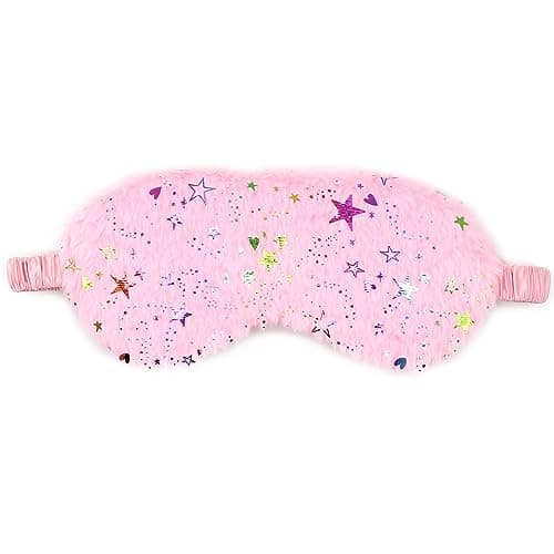 Image of Eye Mask for Sleeping, Cute Star Fluffy Plush Sleep Mask Christmas Breathable Soft Silk Eye Cover Novelty Blindfold for Women Men Girls Kids Night Nap Travel Meditation A7MRXXYZ