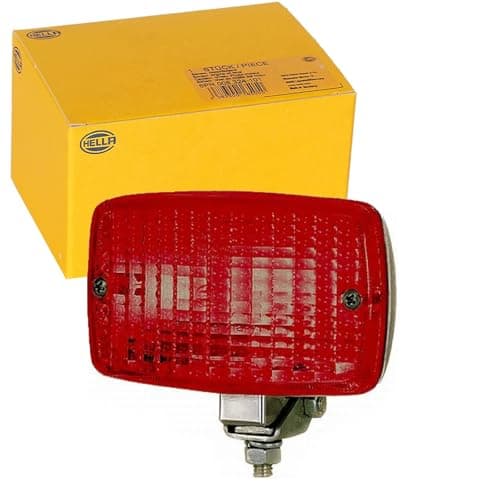 Image of HELLA 2NE 002 985-001 Rear Fog Light - Halogen - 12V - mounting - Lens Colour: Red - Plug: Blade Terminal - left/Rear/right