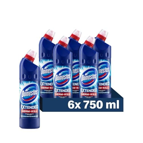 Image of FabFinds Domestos Original Bleach Kills 99.9% Bacteria and Virus 750mlX6