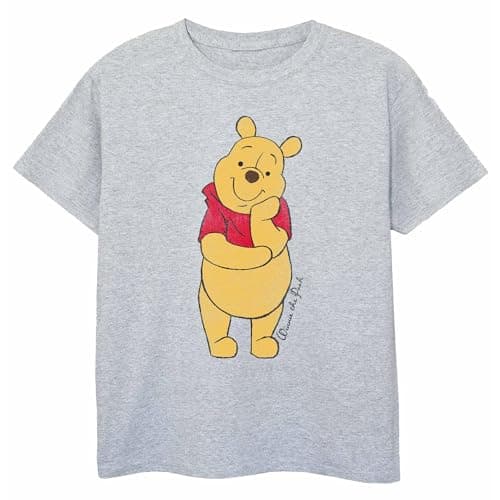 Image of Disney Boys Winnie The Pooh Classic Pooh T-Shirt 9-11 Years Sport Grey