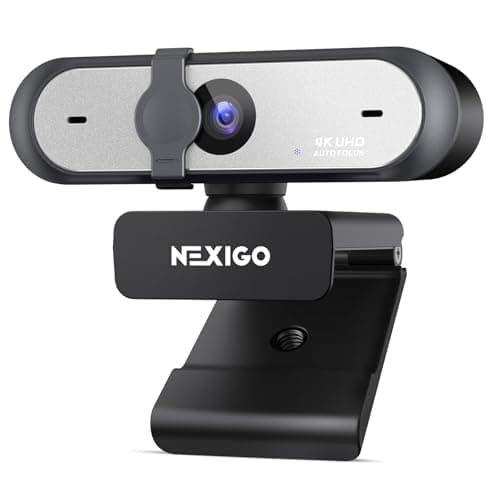 Image of NexiGo N660P Pro 4K Webcam with Distortion-Free Lens, 1080p 60 fps Autofocus USB Streaming Camera, 3DNR, Noise-Canceling Mics & Privacy Cover, Web Cam for Gaming/Live Streaming/PC/Mac/Switch 2, Black
