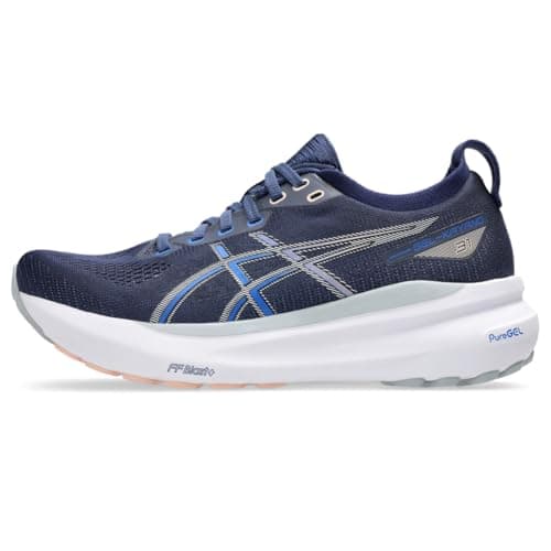 Image of ASICS Women's Gel-Kayano 31 Running Shoes, Indigo Blue/Pure Silver, 6 UK