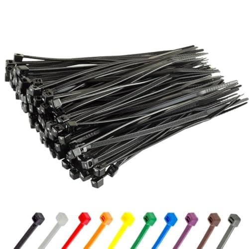 Image of Gocableties Small Black Cable Ties, 150mm x 3.6mm, Pack of 100, 6" Premium Nylon Zip Ties, Plastic Tie Wraps, Secure Self-Locking Mechanism, for Home, Garden, Office and DIY