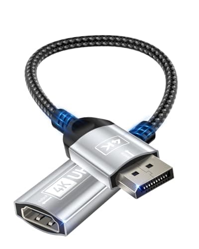Image of Nersligek 4K DisplayPort to HDMI Adapter, Uni-Directional DP(Display Port) Male to HDMI Female Converter Compatible with Lenovo, HP, Dell, AMD, NVIDIA, More Passive