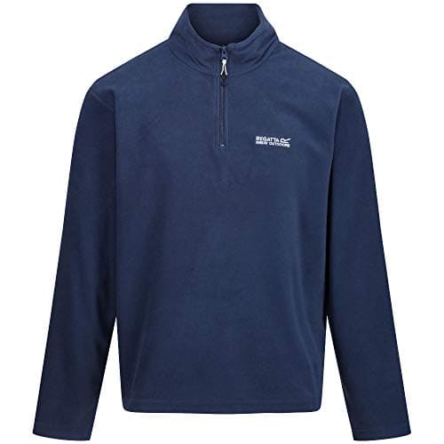 Image of Regatta Thompson Half Zip Fleece Jacket Mens - Outdoor, Hiking, cycling, travelling, 1/2 zipped extra warm lightweight Fleece- Recycled Thermal anti pill – Brunswick Blue - XXL