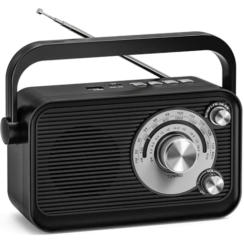 Image of Tendak Portable Radio, Transistor Radio FM AM SW with Excellent Reception, Bluetooth, Headphone Jack, 5W Large Speaker, Large Dial Easy to Use for Seniors Elderly