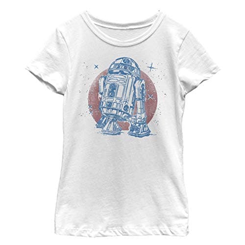 Image of STAR WARS Girls R2D2 T-Shirt, White//Bright Red, L