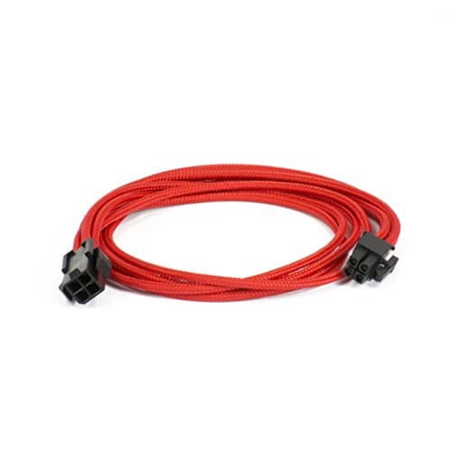 Image of Phanteks 4 Pin M/B Premium Sleeved Extension Cable 19.68" Length, Red(PH-CB4P_RD)
