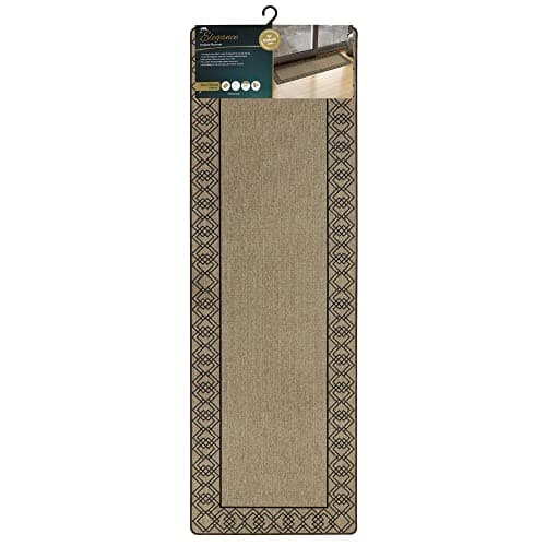 Image of JVL Elegance Runner Mat 50 x 150 cm, Diamond Border, 01-281, Beige