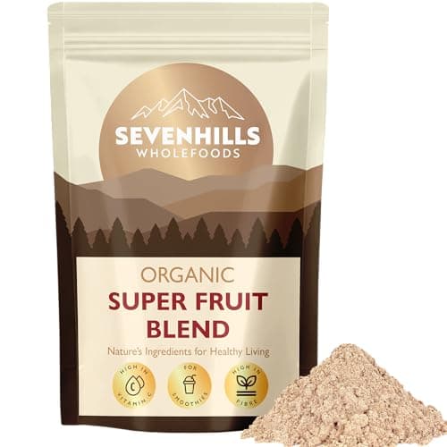 Image of Sevenhills Wholefoods Organic Super Fruit Powder Blend - Superberries - with Acai, Baobab, Acerola and Lucuma, Supports Immunity& Skin Health, Reduce Fatigue, Natural Vitamin C,150g - 30 Servings