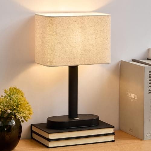 Image of SAIWEYA 12.6" Cordless Touch Table Lamp, 5200mAh Rechargeable Desk Lamp, Stepless Dimming Modern Bedside Lamps with 3000K Warm Light LED Bulb, Nightstand Lamps for Study, Bedroom, Living Room, Office