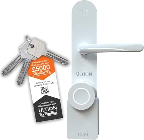 Image of Ultion Nuki Smart Lock GO | New for 2025 | for PVC & Composite Doors Under 55mm Thick | 3-Star Plus Security | Alexa/Google/Apple Compatible Using Matter | Auto Lock/Unlock & Flexible Access | White