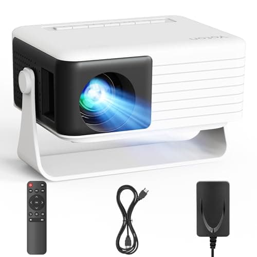 Image of Yoton Y3 Mini Projector 2026 Upgraded Auto Keystone Portable Projector for bedroom, 360° Rotating, 50% Zoom, 1080P Supported, Compatible with iOS/Android/TV Stick/HDMI/USB/TF Card(Black)