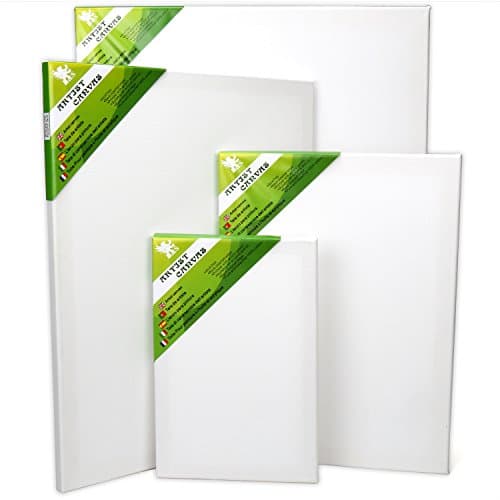 Image of H&S Set of 4 Artist Blank Canvas Boards for Acrylic, Oil, Watercolour Painting - 20x30cm, 30x40cm, 40x50cm, 50x60cm, A1 & A2 canvas for Painting