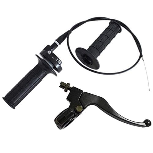 Image of LIYYOO Throttle Cable Kit, Throttle Handle,Right Brake Lever and Left Handle, for XR80 XR100 CRF70 CRF80 CRF100 Pit Dirt Motor Bike Baja Mini Bike 196cc 200cc 5.5hp 6.5hp 48 Inch Twist Throttle Hand