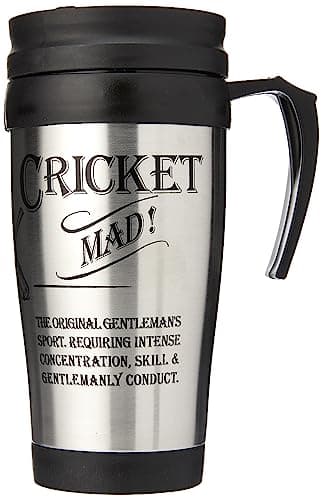 Image of Ultimate Gift for Man Stainless Steel 8841 Cricket Mad Travel Mug, one Colour, 7 fl oz