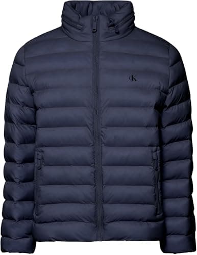 Image of Calvin Klein Men Ls Ltwt Nylon Hd Puffer Jkt LV04RC511G Jackets, BLUE (Dark Sapphire), M