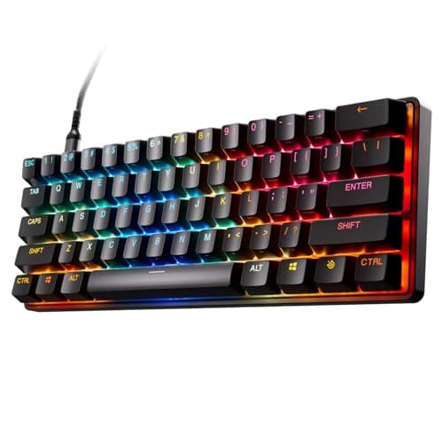 Image of SteelSeries Apex Pro Mini Gen 3 - Gaming Keyboard 60 Percent - Fully Adjustable Hall Effect Switches - Game-Ready Presets - Rapid Trigger, Protection Mode, Rapid Tap/SOCD - American QWERTY