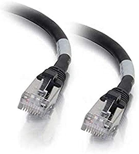 Image of C2G Cat6a Booted Shielded (STP) Network Patch Cable - Patch cable - RJ-45 (M) to RJ-45 (M) - 1.5 m - STP - CAT 6a - molded, snagless, stranded - black