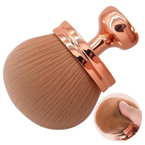 Image of Extra Large Body Makeup Brush, Bronzer Tanning Brush For Body And Face Legs, 3 Inch Wide Soft Kabuki Brushes For Fake Tan, Blusher, Foundation, Setting Powder (Rose Gold)