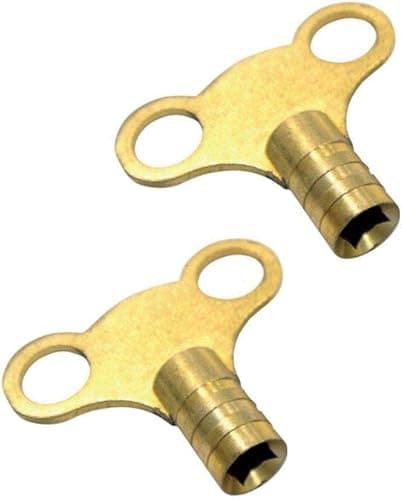 Image of Nartel® Radiator Plumbing Bleed Bleeding Key Keys Solid Brass Vent Venting Air Valve (Pack of 2)