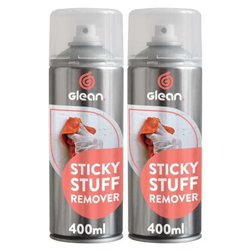 Image of GLEAN Sticky Stuff Remover Gel Spray | 2x400ml | Goo Dissolver | Removes The Goo, Glue, Adhesive Remover, Labels, Chewing Gum | Multi-Surface: Wood, Glass, Metal, Tiles, Fabric, UPVC Cleaner