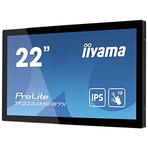 Image of iiyama ProLite TF2234MC-B7X - LED monitor - 22" (21.5" viewable) - open frame - touchscreen - 1920 x 1080 Full HD (1080p) @ 60 Hz - IPS - 350 cd/m² - 1000:1-8 ms - HDMI, VGA, DisplayPort - black
