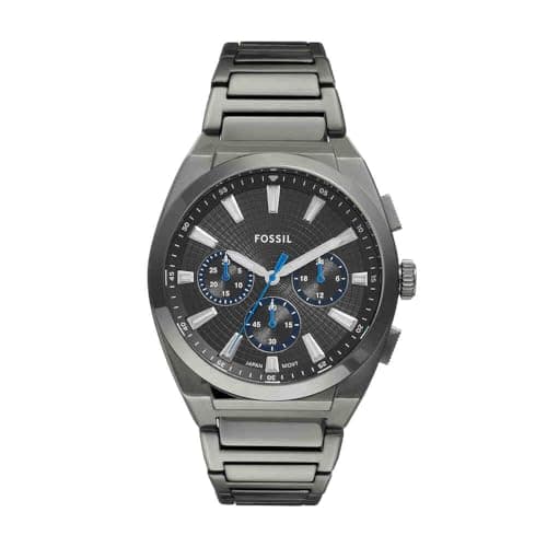 Image of Fossil Everett Men's 44 MM Gun-Metal Stainless Steel Watch, FS6107