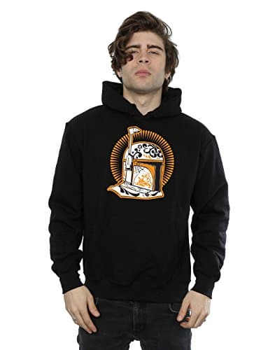 Image of Star Wars Men's Boba Fett Dia De Los Muertos Hoodie Large Black