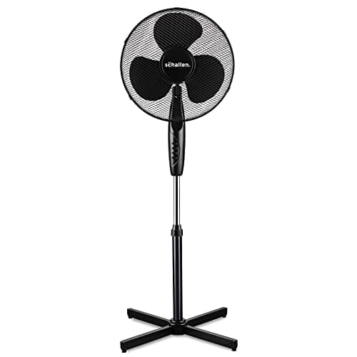 Image of Schallen 16" Electric Oscillating Floor Standing Tall Pedestal Air Cooling Fan (Black)