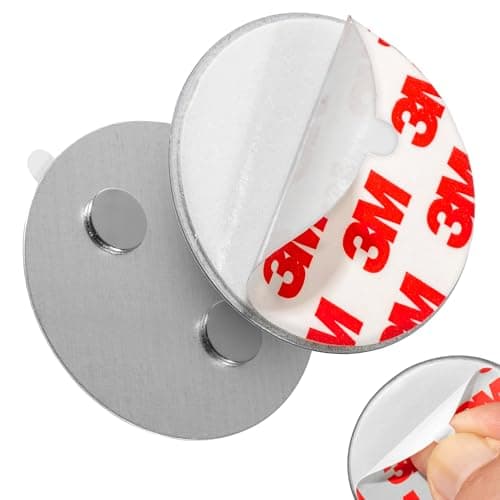Image of ECENCE 5pcs Magnetic Smoke Detector Mount Magnetic Adhesive Pads For Smoke Alarms Ø 50mm - Fast & Safe Mounting - No Drilling Or Screws - Fire Protection - Installation Tool