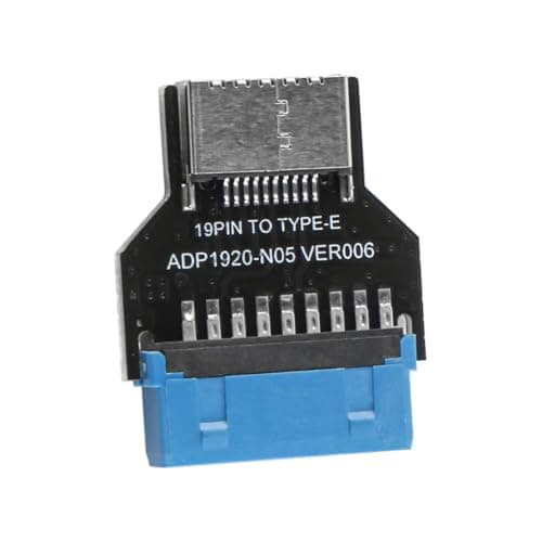 Image of Ieron USB 3.1 Type-C Adapter Front Panel A-Key 180°, USB Type E Port Extension to PC