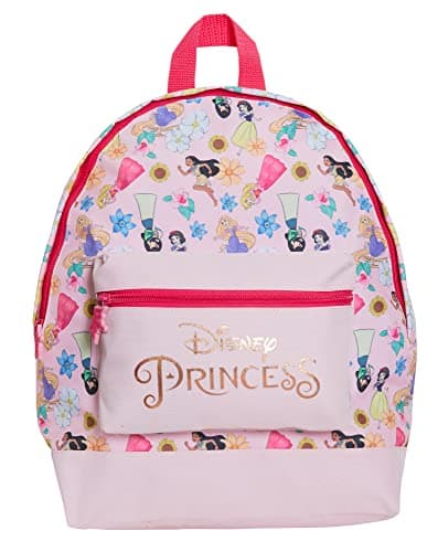 Image of Disney Princess Backpack For Girls School Bag Large Premium Pink Rose Gold Travel Lunch Rucksack