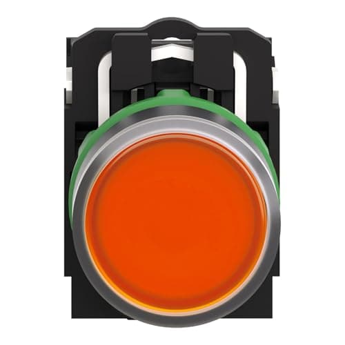 Image of Schneider Electric Harmony XB5 - Illuminated Push Button Switch, Plastic, Spring Return, 1NO + 1NC, 24 V AC/DC, 22 mm Mount, Flush Operator Profile, XB5AW35B5, Orange