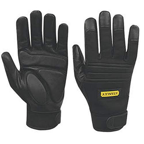 Image of STANLEY Vibration Performance Glove, Black, L (Pack of 2), (27690-46582)