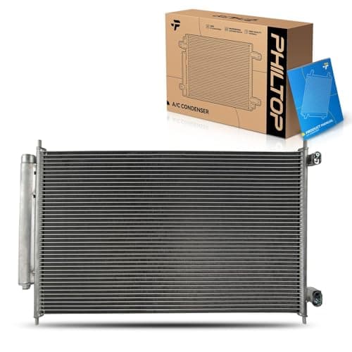 Image of PHILTOP Air Conditioning A/C Condenser for Nissan Rogue 2008-2013, Rogue Select 2014-2015, with Receiver Drier Replace# 3750, 92100JG000
